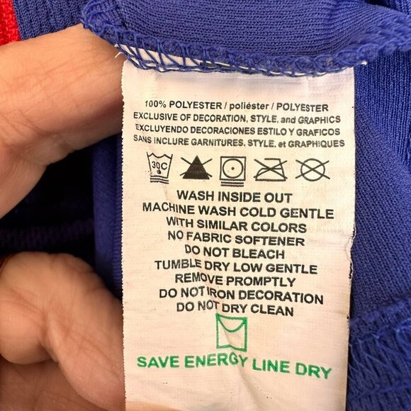 Men’s Majestic Therma Base NFL New York Giants Blue Football Pullover Size Large - Picture 11 of 12